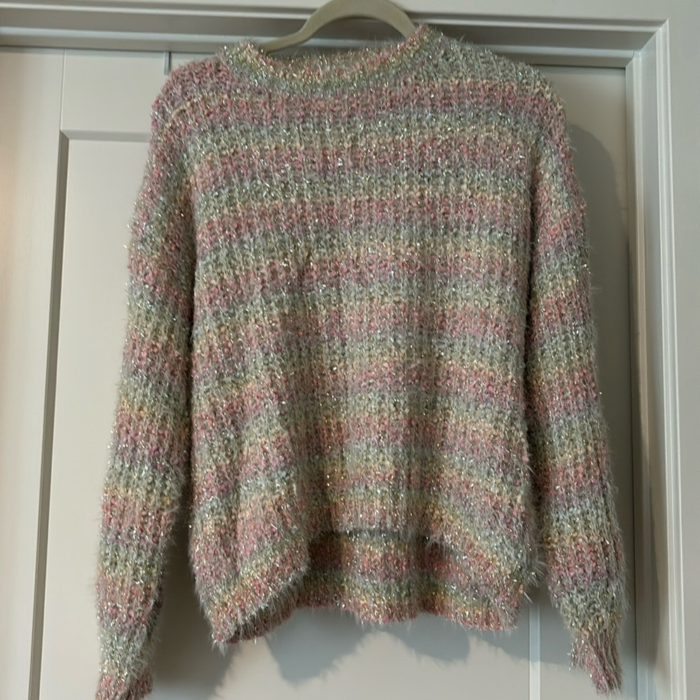 Forever 21 Silver Foil Sweater Sm